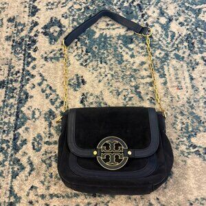 Navy Suede Tory Burch Bag